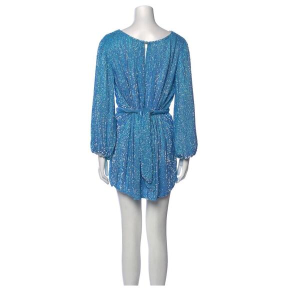 Retrofête Scoop Neck Mini Dress Blue XS - Picture 8 of 9